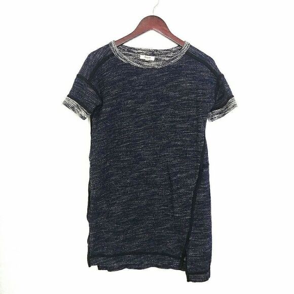 MADEWELL Textured Sweater Dress Marled Blue XS Women's - Picture 2 of 5